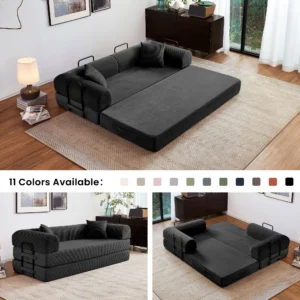 79'' Boneless Couch Foldable Convertible Futon