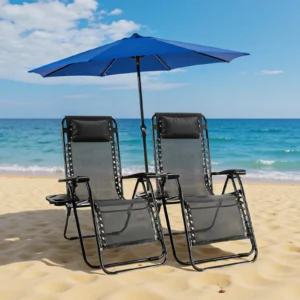 JHK Zero Gravity Set of 2 Portable Recliner