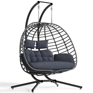 Double Egg Swing Chair with Stand