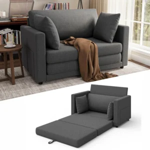 Convertible Sofa Bed, 2 in 1 Pull Out Loveseat Sleeper Sofa