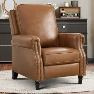 Brown Genuine Leather Recliner