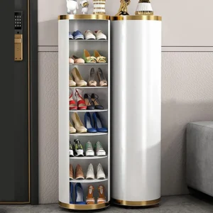 360-Degree Metal Shoe Rack